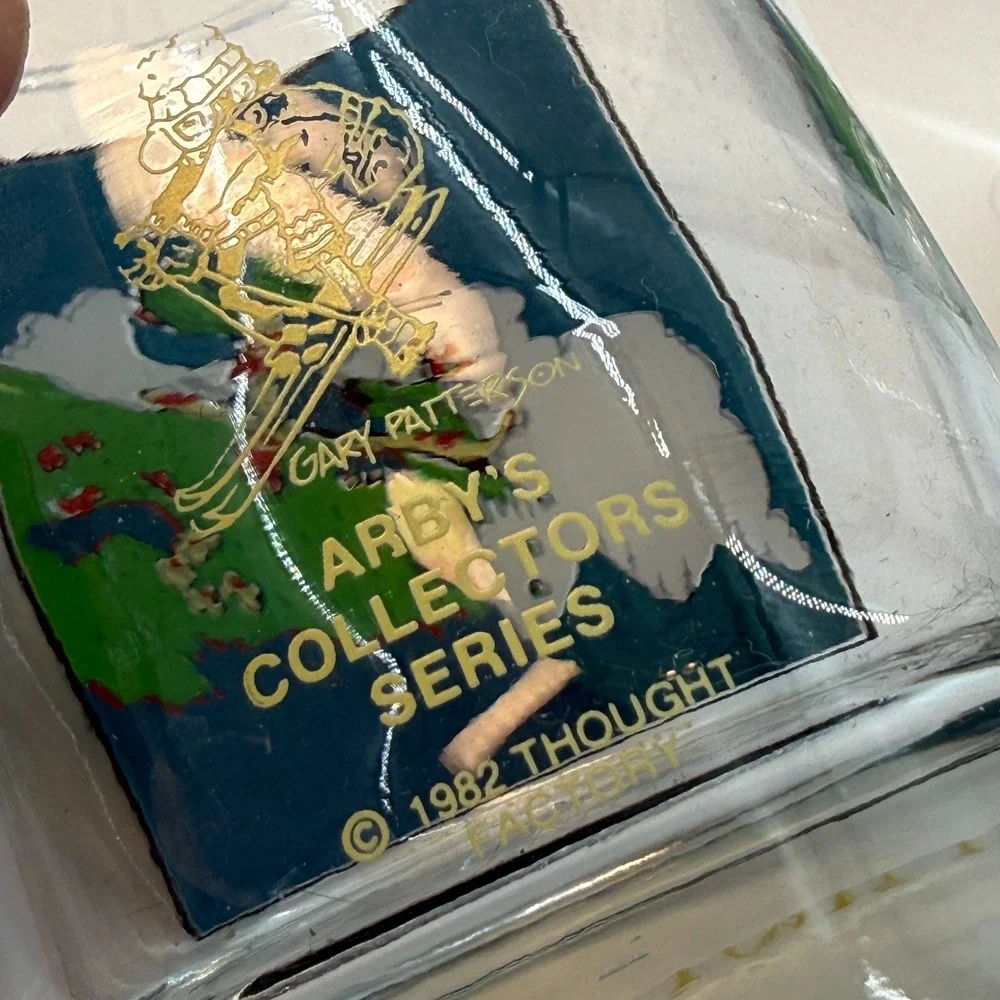 Set‎ of 3 Vintage 1982 Arby's Collector Series Gary Patterson Drinking Glasses